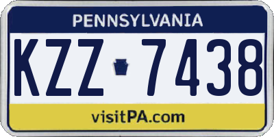 PA license plate KZZ7438