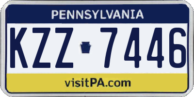 PA license plate KZZ7446