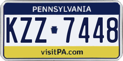 PA license plate KZZ7448
