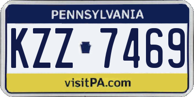 PA license plate KZZ7469