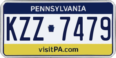 PA license plate KZZ7479