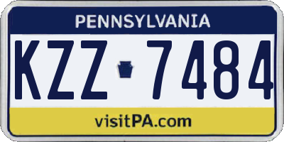 PA license plate KZZ7484