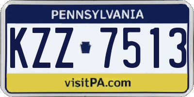 PA license plate KZZ7513