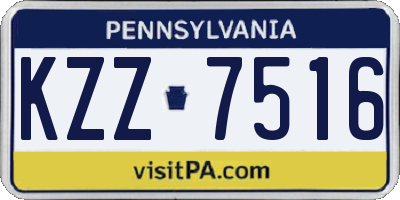 PA license plate KZZ7516
