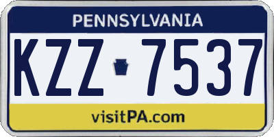 PA license plate KZZ7537