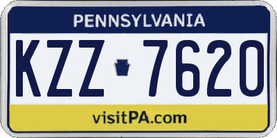 PA license plate KZZ7620