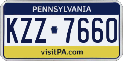 PA license plate KZZ7660