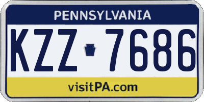 PA license plate KZZ7686