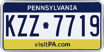 PA license plate KZZ7719