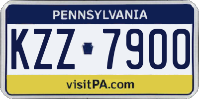 PA license plate KZZ7900