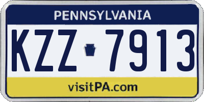 PA license plate KZZ7913