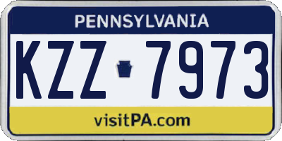 PA license plate KZZ7973