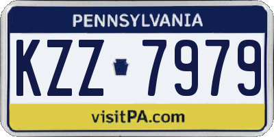 PA license plate KZZ7979