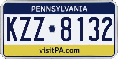 PA license plate KZZ8132