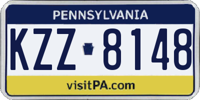 PA license plate KZZ8148