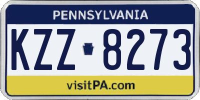 PA license plate KZZ8273