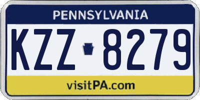 PA license plate KZZ8279