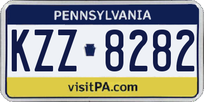 PA license plate KZZ8282