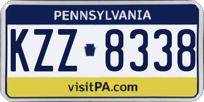 PA license plate KZZ8338