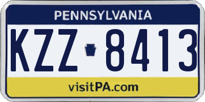 PA license plate KZZ8413