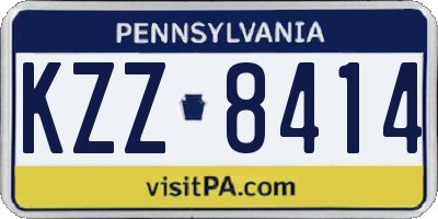 PA license plate KZZ8414