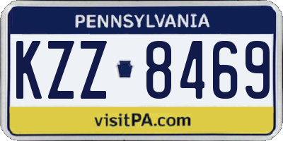 PA license plate KZZ8469