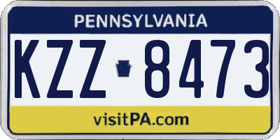 PA license plate KZZ8473