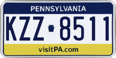 PA license plate KZZ8511