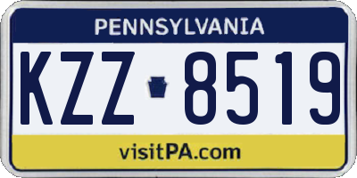 PA license plate KZZ8519