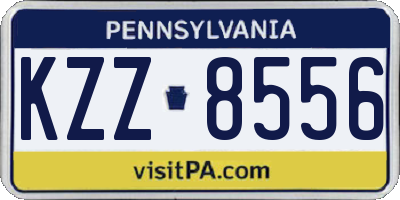 PA license plate KZZ8556