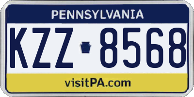 PA license plate KZZ8568