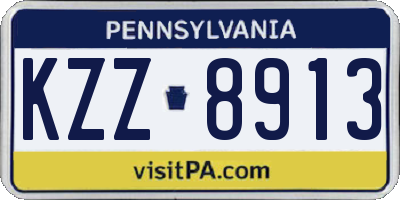 PA license plate KZZ8913