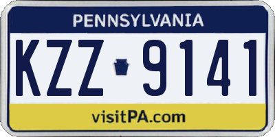 PA license plate KZZ9141