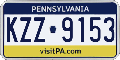 PA license plate KZZ9153