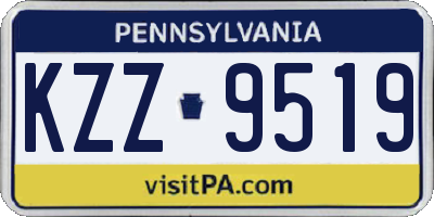 PA license plate KZZ9519