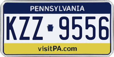 PA license plate KZZ9556