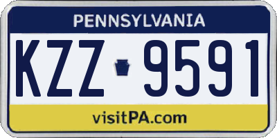 PA license plate KZZ9591