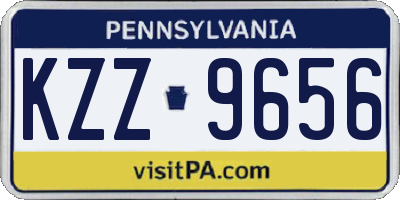 PA license plate KZZ9656
