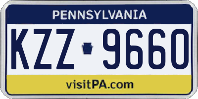 PA license plate KZZ9660