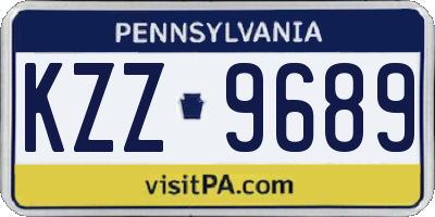 PA license plate KZZ9689
