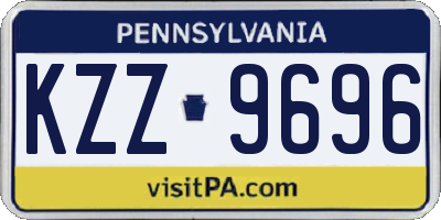PA license plate KZZ9696