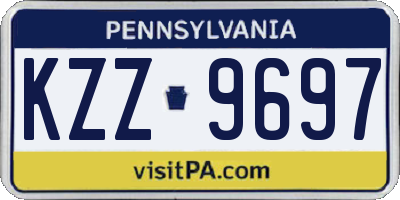 PA license plate KZZ9697