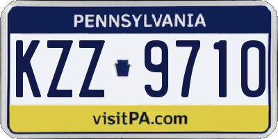 PA license plate KZZ9710