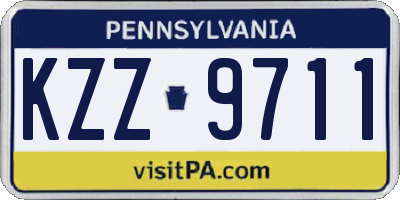 PA license plate KZZ9711