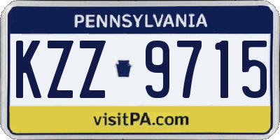 PA license plate KZZ9715