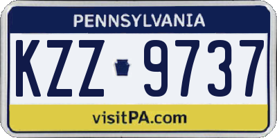 PA license plate KZZ9737