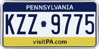 PA license plate KZZ9775