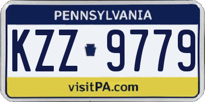 PA license plate KZZ9779