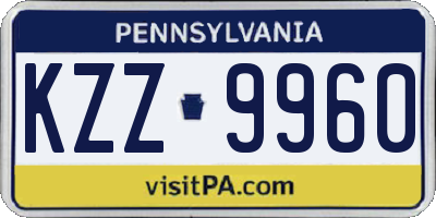 PA license plate KZZ9960