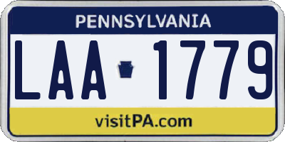 PA license plate LAA1779
